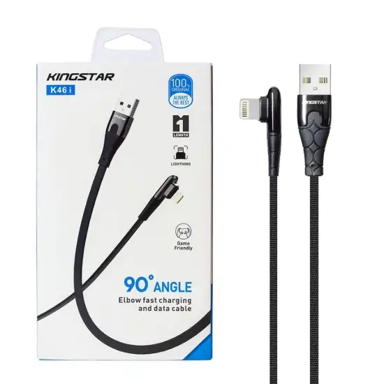 تصویر کابل تبدیل USB به لایتنینگ مدل K46 i