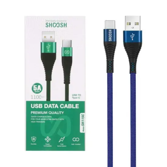 تصویر کابل تبدیل USB به USB-C مدل SH115C طول 1.1 متر