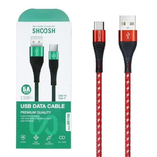 تصویر کابل تبدیل USB به USB-C مدل SH115C طول 1.1 متر