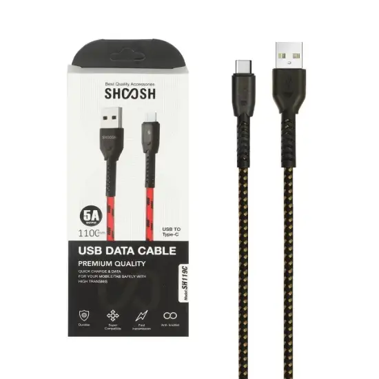 تصویر کابل تبدیل USB به USB-C مدل SH119C طول 1.1 متر