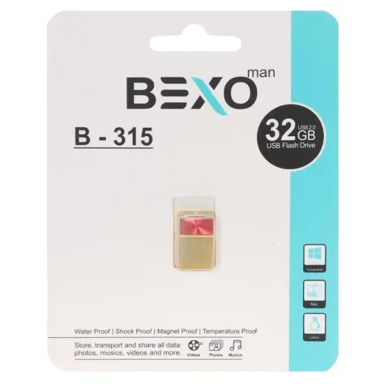 تصویر فلش مموری بکسو مدل B-315 USB3.1 ظرفیت 32 گیگابایت