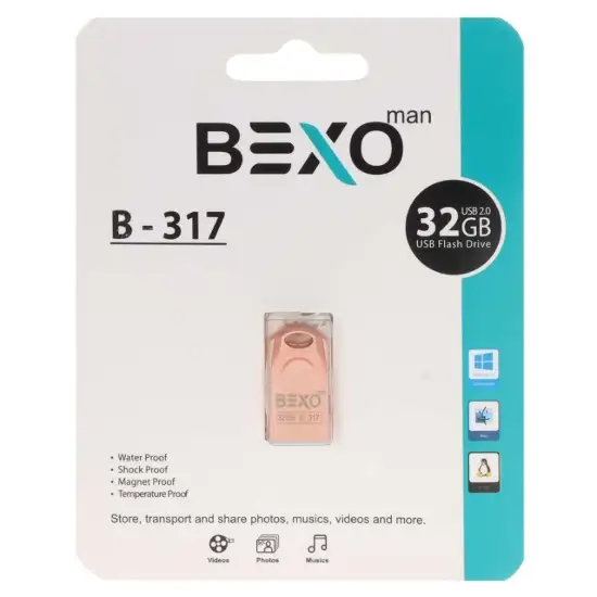 تصویر فلش مموری بکسو مدل B-317 USB3.1 ظرفیت 32 گیگابایت