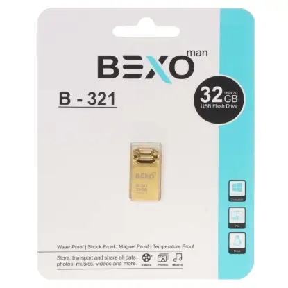 نمایش جزئیات فلش مموری بکسو مدل B-321  USB3.1 ظرفیت 32 گیگابایت