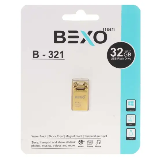 تصویر فلش مموری بکسو مدل B-321  USB3.1 ظرفیت 32 گیگابایت