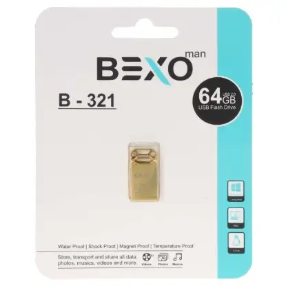 نمایش جزئیات فلش مموری بکسو مدل B-321 USB3.1 ظرفیت 64 گیگابایت