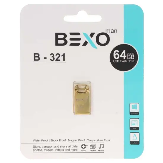 تصویر فلش مموری بکسو مدل B-321 USB3.1 ظرفیت 64 گیگابایت