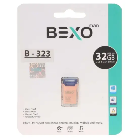 تصویر فلش مموری بکسو مدل B-323  USB3.1 ظرفیت 32 گیگابایت