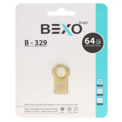 نمایش جزئیات فلش مموری بکسو مدل B-329 USB3.1 ظرفیت 64 گیگابایت