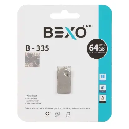 نمایش جزئیات فلش مموری بکسو مدل B-335 USB3.1 ظرفیت 64 گیگابایت