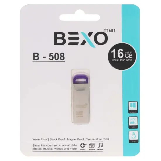 تصویر فلش مموری بکسو مدل B-508 USB2.0 ظرفیت 16 گیگابایت