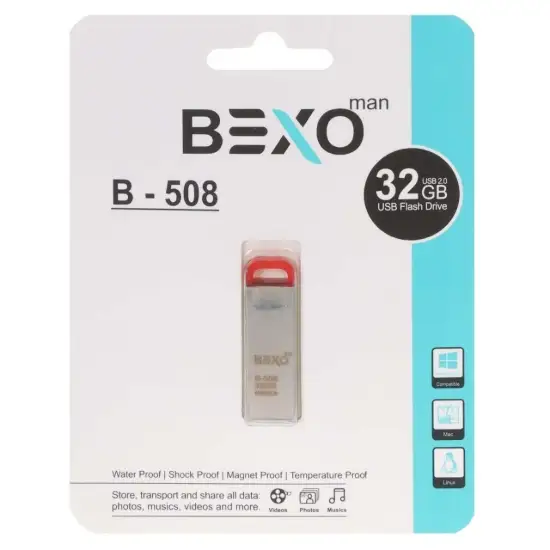 تصویر فلش مموری بکسو مدل B-508 USB3.1 ظرفیت 32 گیگابایت