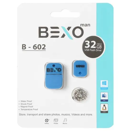 تصویر فلش مموری بکسو مدل B-602 USB2.0 ظرفیت 32 گیگابایت