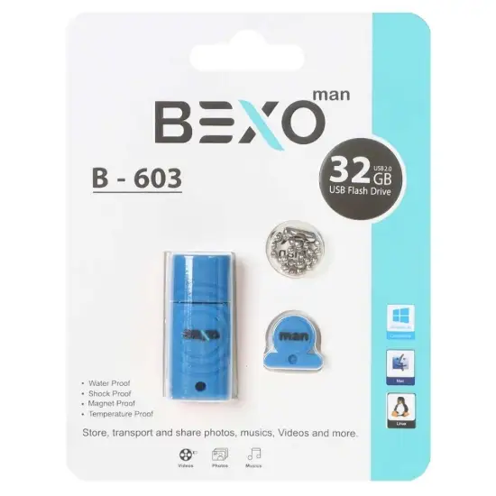 تصویر فلش مموری بکسو مدل B-603 USB2.0 ظرفیت 32 گیگابایت