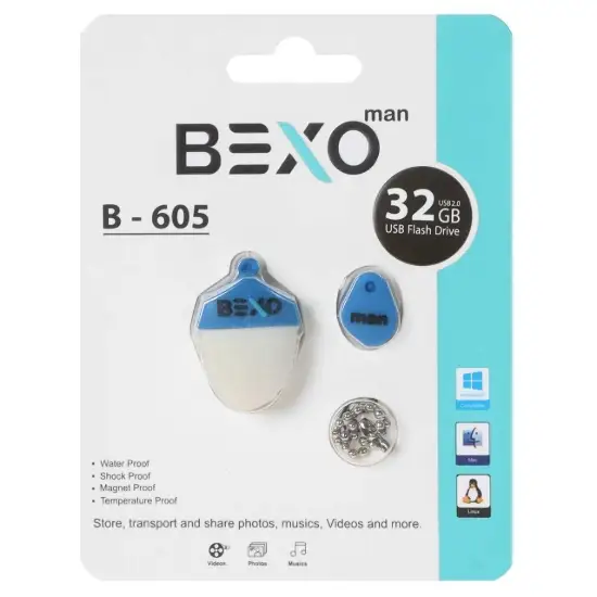 تصویر فلش مموری بکسو مدل B-605 USB2.0 ظرفیت 32 گیگابایت