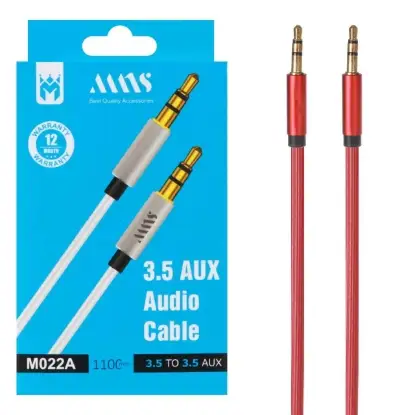 نمایش جزئیات کابل AUX مدل M022A طول 1.1 متر