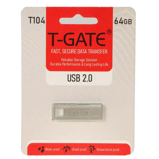 تصویر فلش مموری  تی گیت USB2.0 مدل T104 ظرفیت 64GB گیگابایت