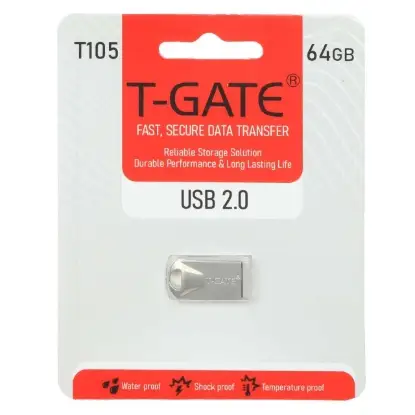 نمایش جزئیات فلش مموری  تی گیت USB2.0  مدل T105 ظرفیت 64GB گیگابایت