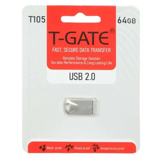 تصویر فلش مموری  تی گیت USB2.0  مدل T105 ظرفیت 64GB گیگابایت
