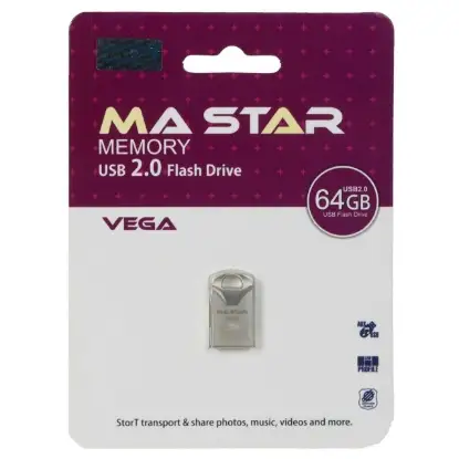 نمایش جزئیات فلش مموری ام ای استار USB 2.0 مدل Vega ظرفیت 64GB گیگابایت