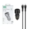 شارژر فندکی 83 وات دو پرت مدل CR-10 به همراه کابل شارژ لایتنینگ به USB-C - تصویر یکم