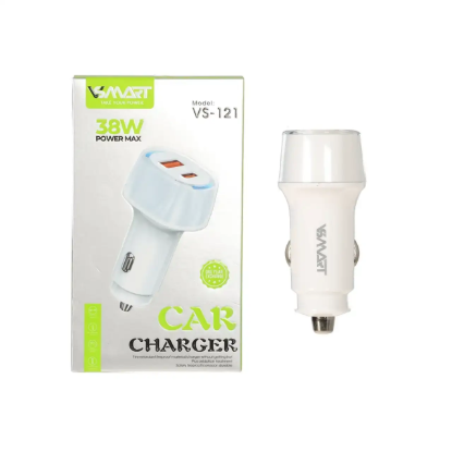 نمایش جزئیات شارژر فندکی 38 وات دو پورت مدل VS-121