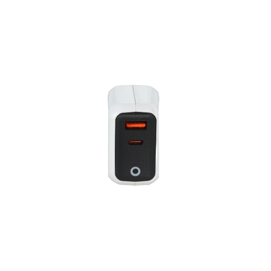 تصویر شارژر دیواری 30 وات دو پورت مدل LN-CH30 همراه کابل شارژ USB-C