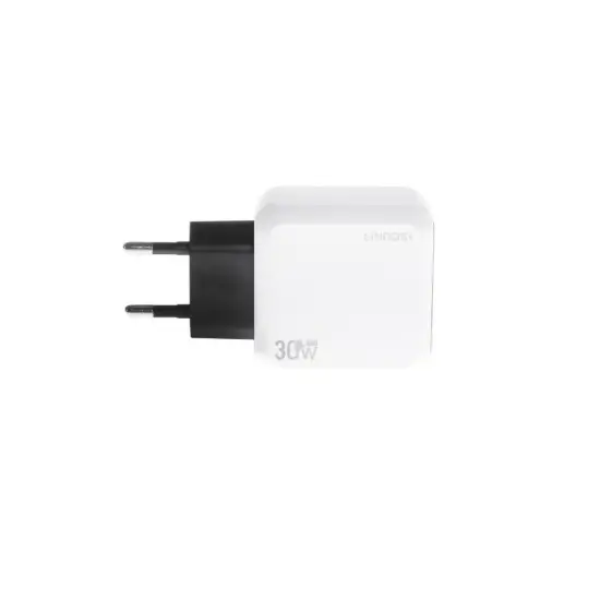 تصویر شارژر دیواری 30 وات دو پورت مدل LN-CH30 همراه کابل شارژ USB-C به SB-C