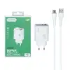 شارژر دیواری 45 وات دو پورت مدل LN-CH50 همراه کابل شارژ USB-C - تصویر یکم