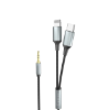 کابل تبدیل AUX به لایتنینگ / USB-C ارلدام مدل ET-AUX71 - تصویر یکم