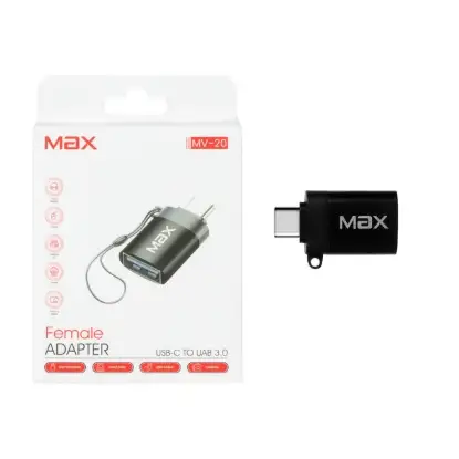 نمایش جزئیات مبدل USB به USB-C مکس مدل MV-20