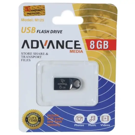 تصویر فلش مموری ادونس مدل M125 USB2.0 ظرفیت 8GB گیگابایت