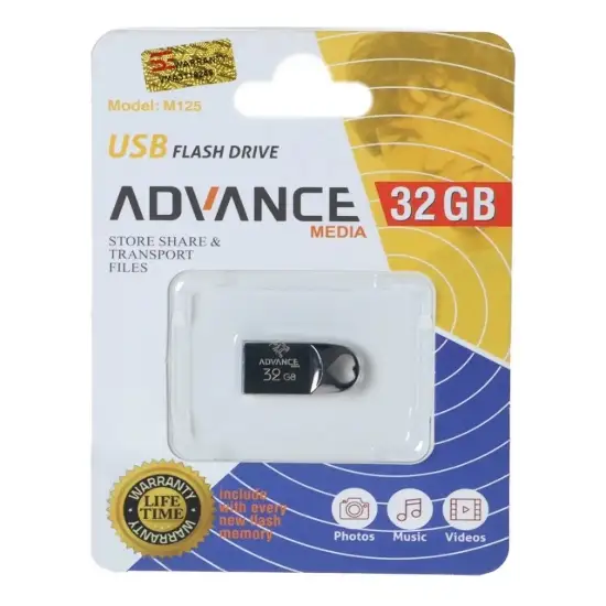 تصویر فلش مموری ادونس مدل M125 USB2.0 ظرفیت 32GB گیگابایت