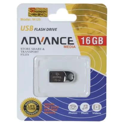 نمایش جزئیات فلش مموری ادونس مدل M125 USB2.0 ظرفیت 16GB گیگابایت