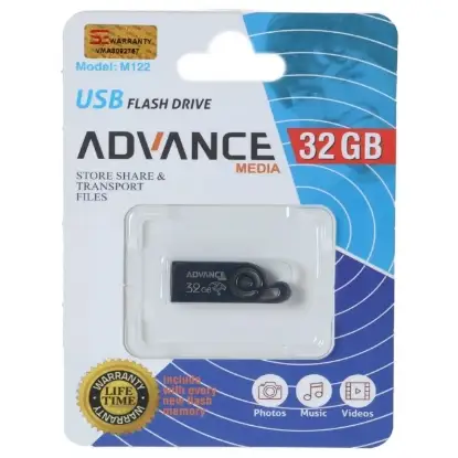 نمایش جزئیات فلش مموری ادونس مدل M122 USB2.0 ظرفیت 32GB گیگابایت
