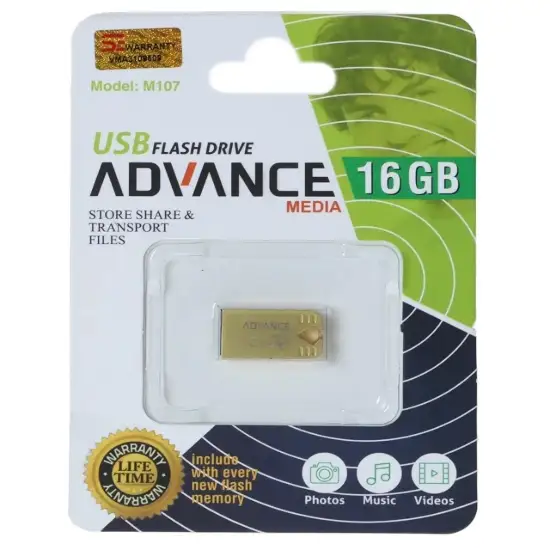تصویر فلش مموری  ادونس مدل M107 USB2.0 ظرفیت 16GB گیگابایت