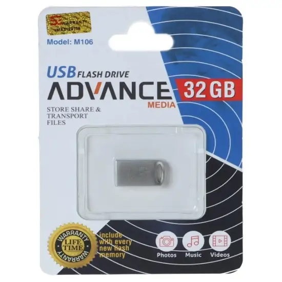 تصویر فلش مموری ادونس مدل M106 USB2.0 ظرفیت 32GB گیگابایت