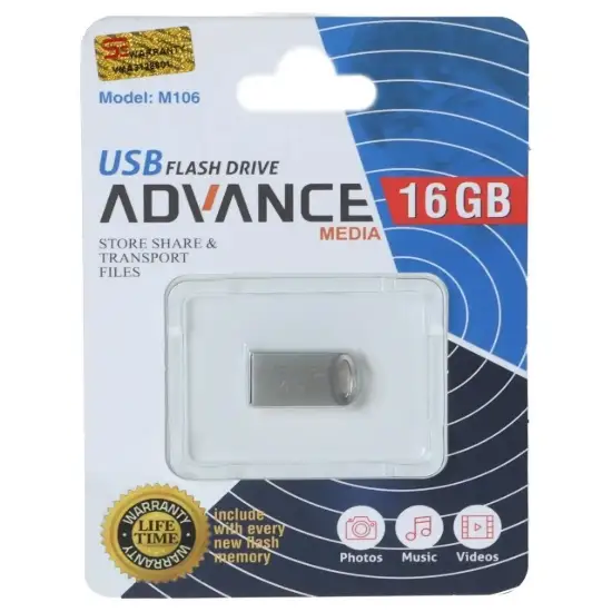 تصویر فلش مموری ادونس مدل M106 USB2.0 ظرفیت 16GB گیگابایت