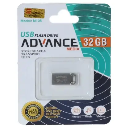 نمایش جزئیات فلش مموری ادونس مدل M105 USB2.0 ظرفیت 32GB گیگابایت