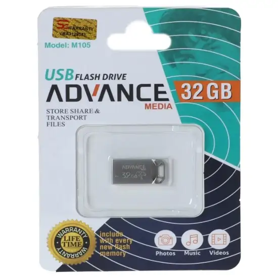 تصویر فلش مموری ادونس مدل M105 USB2.0 ظرفیت 32GB گیگابایت