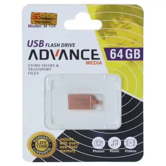 تصویر فلش مموری ادونس مدل M104 USB2.0 ظرفیت 64GB گیگابایت