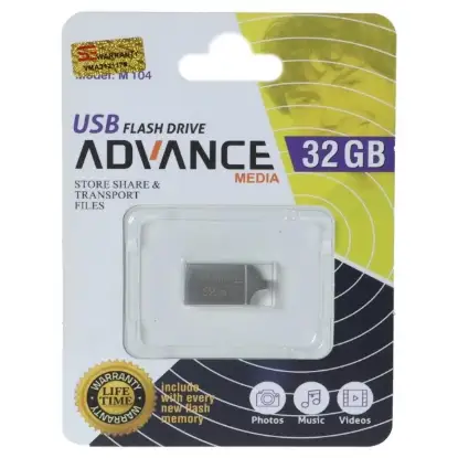 نمایش جزئیات فلش مموری ادونس مدل M104 USB2.0 ظرفیت 32GB گیگابایت