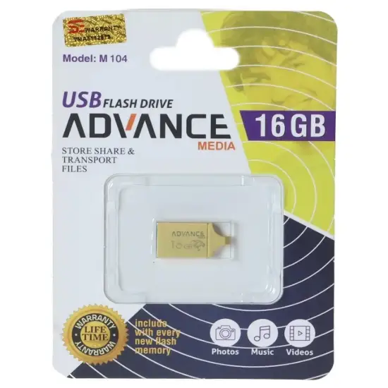 تصویر فلش مموری ادونس مدل M104 USB2.0 ظرفیت 16GB گیگابایت