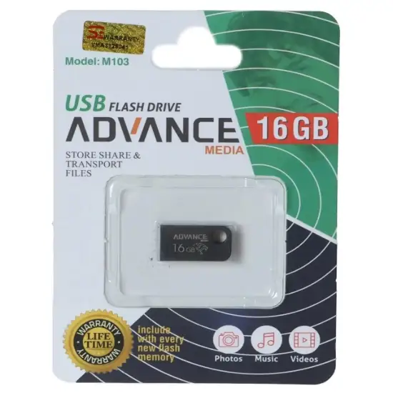 تصویر فلش مموری ادونس مدل M103 USB2.0 ظرفیت 16GB گیگابایت