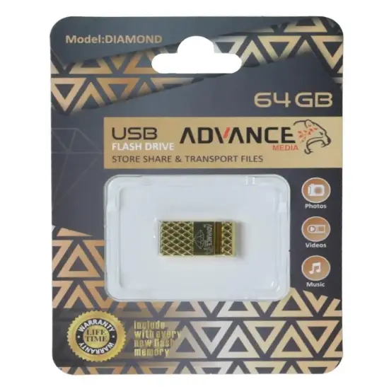 تصویر فلش مموری ادونس مدل Diamond USB2.0 ظرفیت 64GB گیگابایت