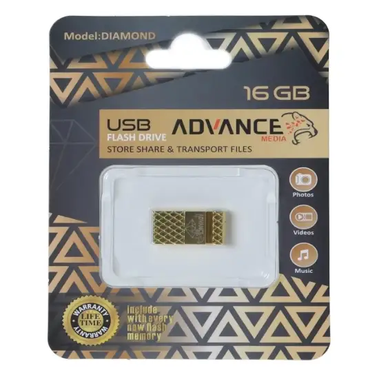 تصویر فلش مموری ادونس مدل Diamond USB2.0 ظرفیت 16GB گیگابایت