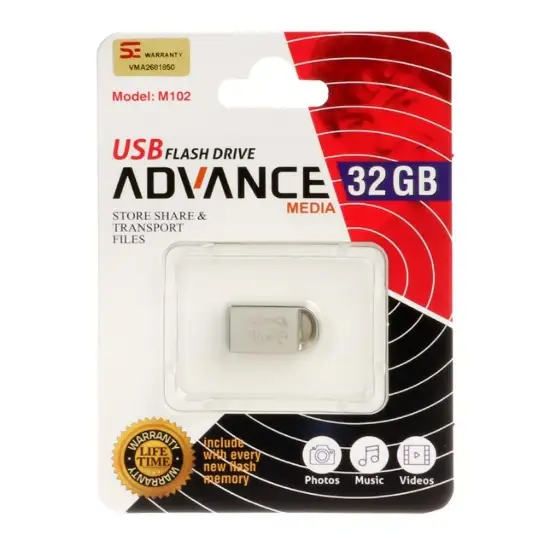تصویر فلش مموری ادونس مدل M102 USB2.0 ظرفیت 32GB گیگابایت