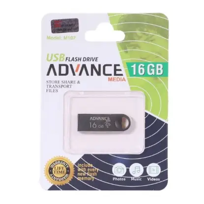 نمایش جزئیات فلش مموری ادونس مدل M107 USB2.0 ظرفیت 16GB گیگابایت
