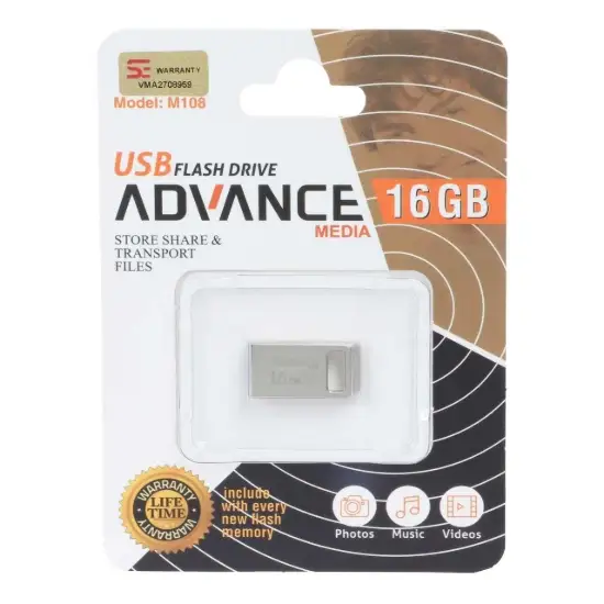 تصویر فلش مموری ادونس مدل M108 USB2.0 ظرفیت 16GB گیگابایت