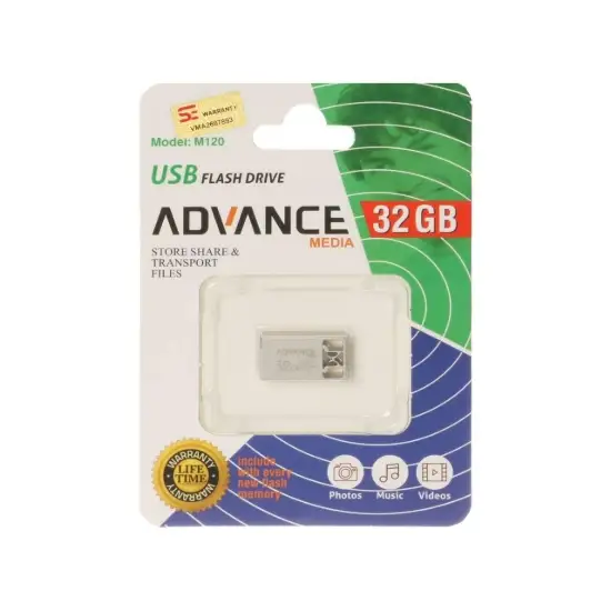 تصویر فلش مموری ادونس مدل M120 USB2.0 ظرفیت 32GB گیگابایت