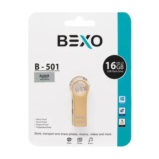 تصویر فلش مموری بکسو مدل B501 USB3.1 ظرفیت 16 گیگابایت